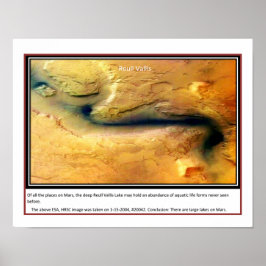 火星最大の既知の湖 ポスター