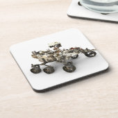 火星白い背景に忍耐ローバー。 コースター (左側)