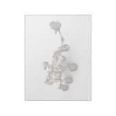 火星白い背景に忍耐ローバー。 ノートパッド (回転)