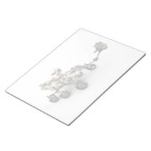 火星白い背景に忍耐ローバー。 ノートパッド (アングル)