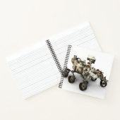 火星白い背景に忍耐ローバー。 ノートブック (内部)