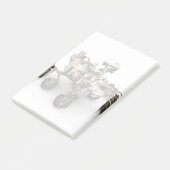 火星白い背景に忍耐ローバー。 ポストイット (アングル)