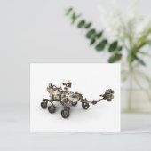 火星白い背景に忍耐ローバー。 ポストカード (スタンド正面)