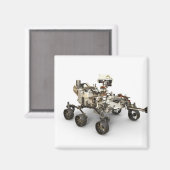火星白い背景に忍耐ローバー。 マグネット (正面/裏面)