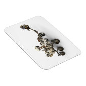 火星白い背景に忍耐ローバー。 マグネット (右側)