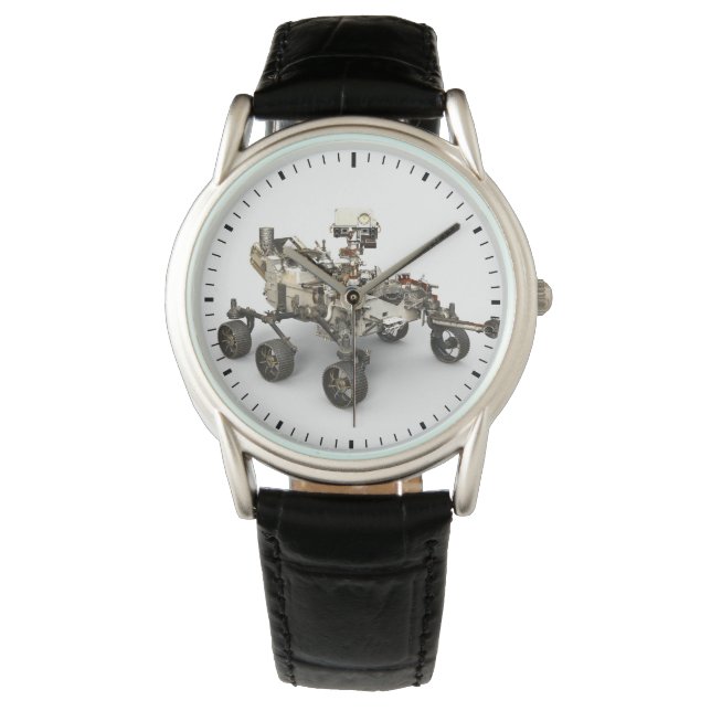 火星白い背景に忍耐ローバー。 腕時計 (正面)