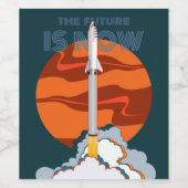 火星着陸ロケット ワインラベル (シングルラベル)