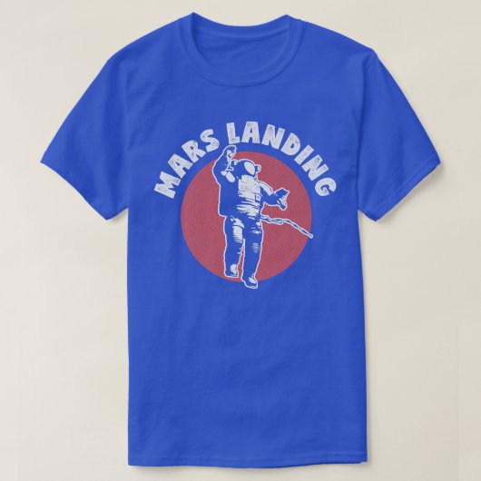 火星着陸宇宙飛行士宇宙 Tシャツ (デザイン正面)