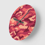 火星砂漠迷彩柄 ラウンド壁時計 (傾斜)