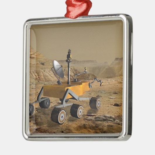 火星科学研究所は峡谷の近くを旅する メタルオーナメント (左)