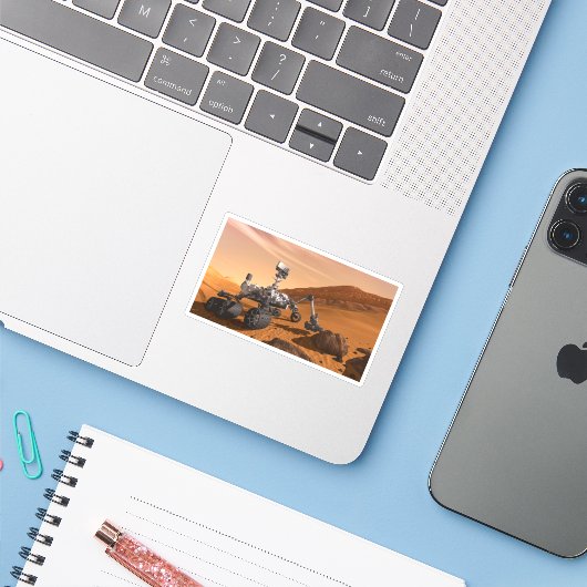 火星科学研究所好奇心ローバー。 シール (ノートパソコンとiPhone)