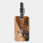 火星科学研究所好奇心ローバー。 ラゲッジタグ (正面縦)