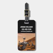 火星科学研究所好奇心ローバー。 ラゲッジタグ (正面縦)