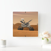 火星科学研究所好奇心ローバー。2 スクエア壁時計 (ホーム)