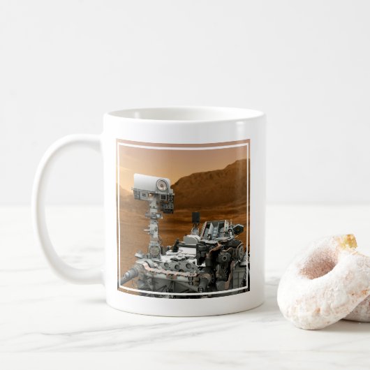 火星科学研究所好奇心ローバー。3 コーヒーマグカップ (ドーナツ)