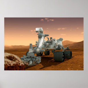火星科学研究所好奇心ローバー。4 ポスター