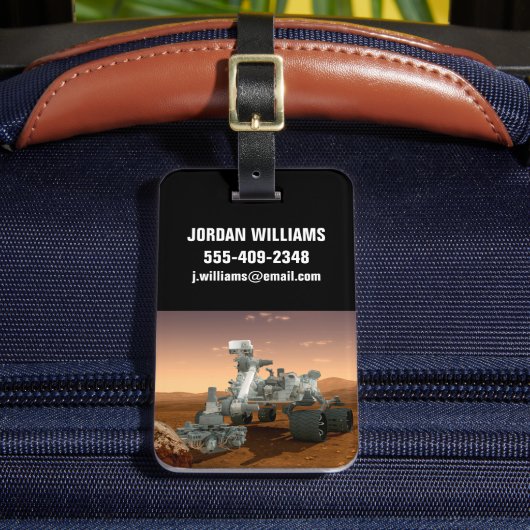 火星科学研究所好奇心ローバー。4 ラゲッジタグ (正面インサイチュ2)