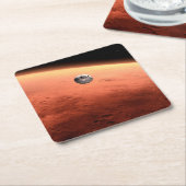 火星科学研究所接近火星。 スクエアペーパーコースター (アングル)