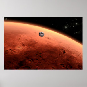 火星科学研究所接近火星。 ポスター