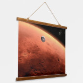火星科学研究所接近火星。 吊り下げ型タペストリー (傾斜あり)
