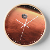 火星科学研究所接近火星。 壁時計 (正面)