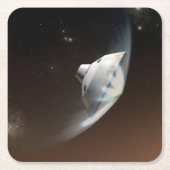 火星科学研究所空殻カプセル2 スクエアペーパーコースター (正面)