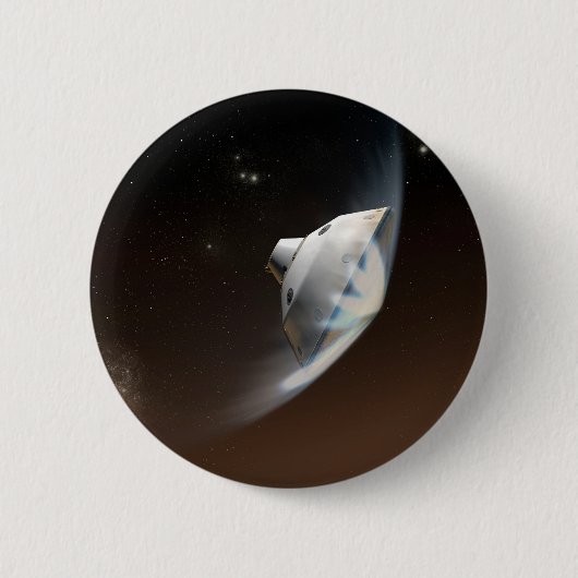 火星科学研究所空殻カプセル2 缶バッジ (正面)