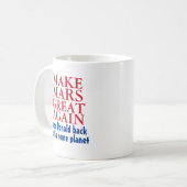 火星素晴らしを再びおもしろいアンチトランプ2024 コーヒーマグカップ (正面左)