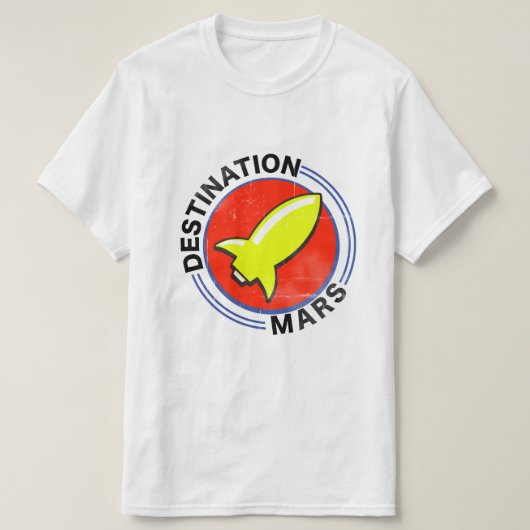 火星行き Tシャツ (デザイン正面)