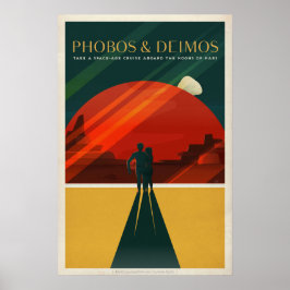 火星観光ポスターPhobosとDeimos ポスター