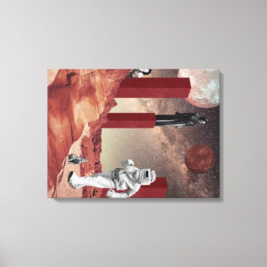 火星訪問 キャンバスプリント (正面)