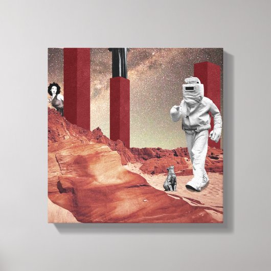 火星訪問 キャンバスプリント (正面)