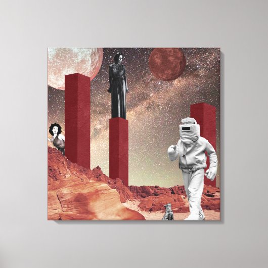 火星訪問 キャンバスプリント (正面)