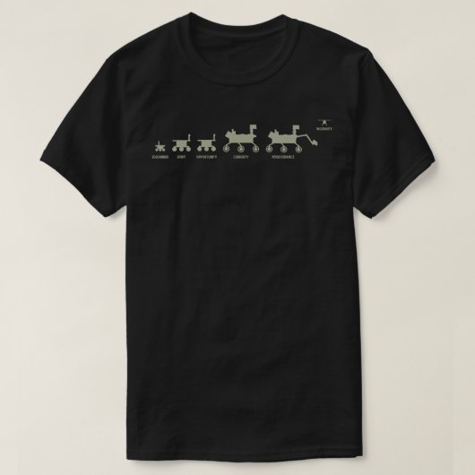火星2020ローバーファミリーポートレート Tシャツ (デザイン正面)