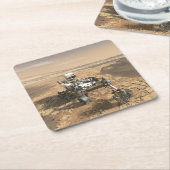 火星2020ローバー火星の表面。 スクエアペーパーコースター (アングル)