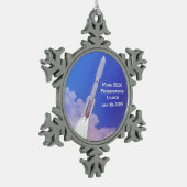 火星2020忍耐力の発表 スノーフレークピューターオーナメント (左)