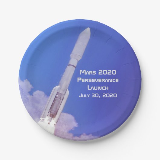 火星2020忍耐力の発表 ペーパープレート (正面)