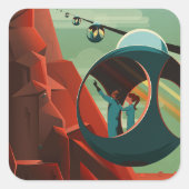 火星 オリンポス山 太陽系最高の火山 スクエアシール (正面)