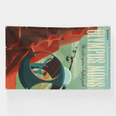 火星 オリンポス山 太陽系最高の火山 横断幕 (横)