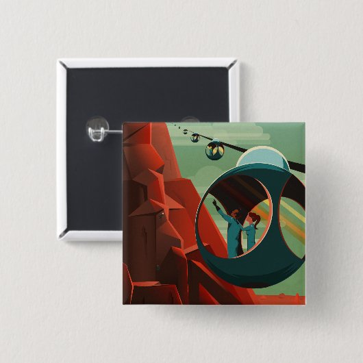 火星 オリンポス山 太陽系最高の火山 缶バッジ (正面&裏面)