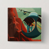 火星 オリンポス山 太陽系最高の火山 缶バッジ (正面)