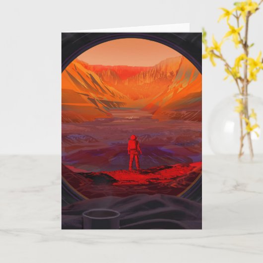 火星 カード (黄色い花)