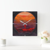 火星 スクエア壁時計 (ホーム)