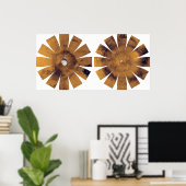 火星 – 半球マップ ポスター (ホームオフィス)