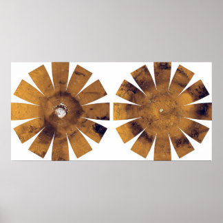 火星 – 半球マップ ポスター