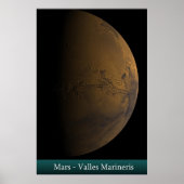 火星- Valles Marineris ポスター (正面)