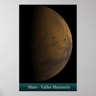 火星- Valles Marineris ポスター