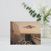 火星InSightエイリアンUFOソーサーの遭遇 ポストカード (スタンド正面)