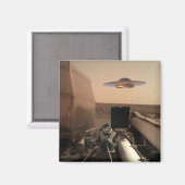 火星InSightエイリアンUFOソーサーの遭遇 マグネット (正面/裏面)