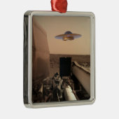 火星InSightエイリアンUFOソーサーの遭遇 メタルオーナメント (右)